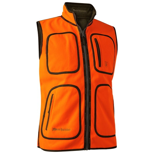 Fleece-Wendeweste Gamekeeper orange/oliv
