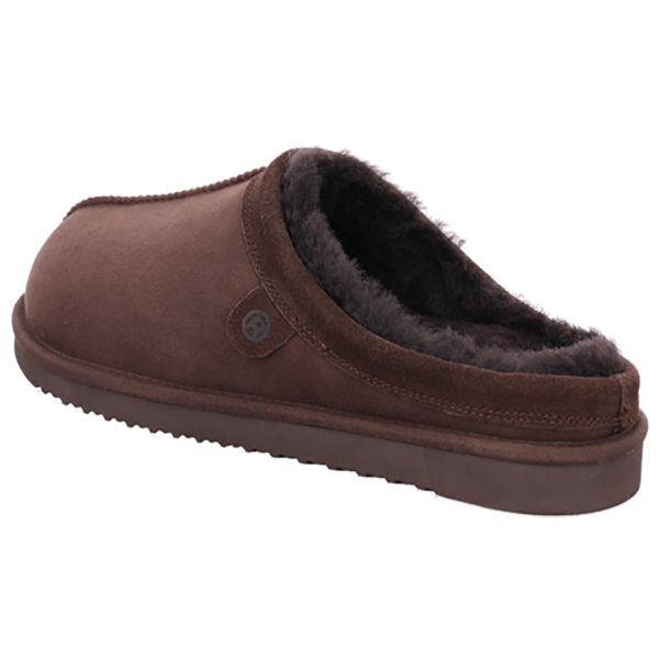 Damen Lammfell Clog Soazza mocca/dunkelbraun