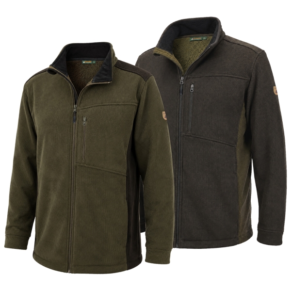 Fleecejacke Brilon mit Teddyfutter 2er Pack (ST5007+ST5008) oliv/braun + braun/oliv