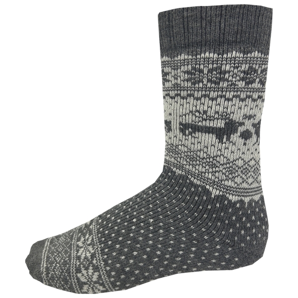 Norweger-Socken mit Merino-/Alpakawolle 2er Pack anthrazit/wollweiß