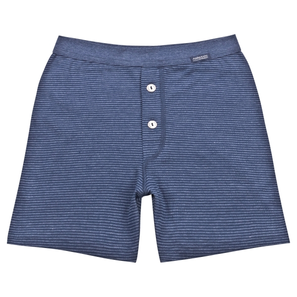 Boxershorts mit Knopfleiste navy/blau