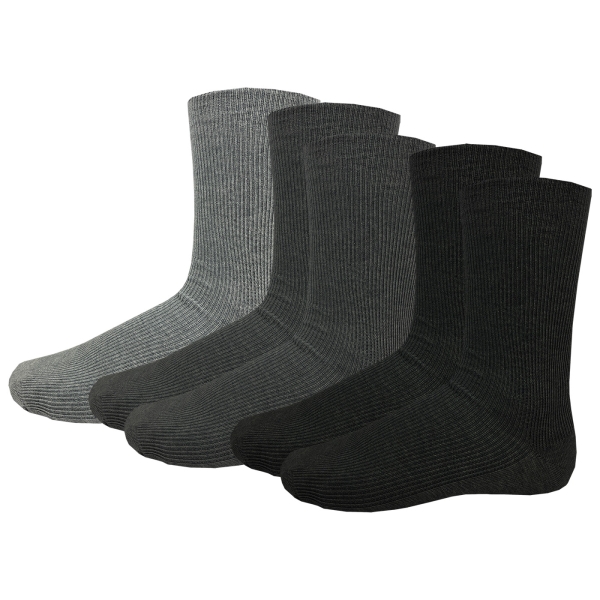 Wellnesssocken 5er Pack schwarz/anthrazit/grau