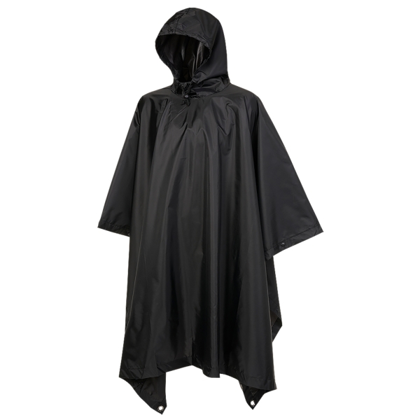 Ripstop Poncho schwarz