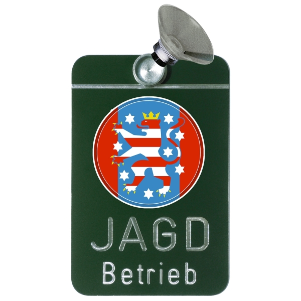 Autoschild Jagdbetrieb Thüringen