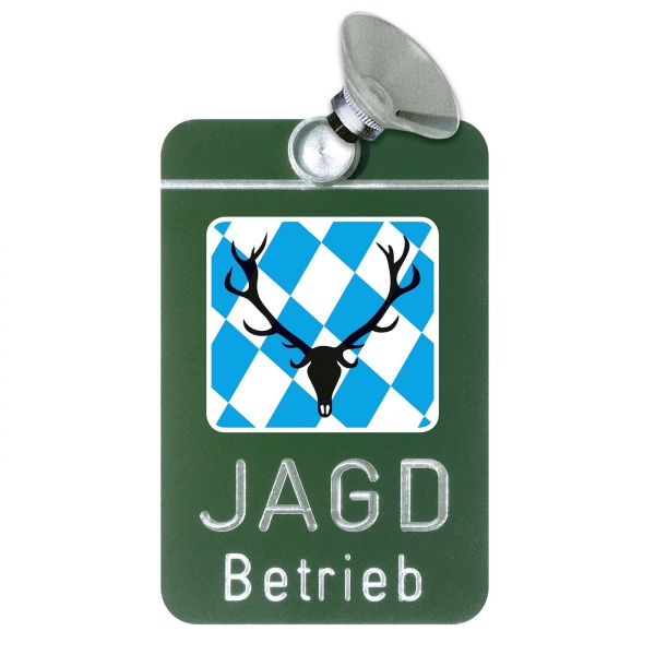 Autoschild Jagdbetrieb Bayern