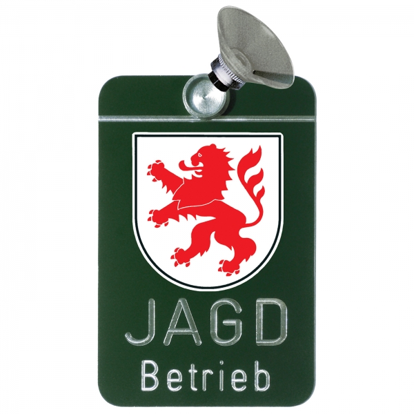 Autoschild Jagdbetrieb Hessen