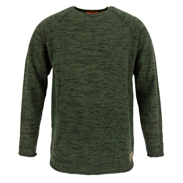 Strick-Pullover oliv melange