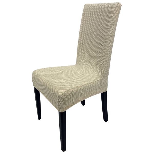 Stuhlhusse Punkte 2er Pack natur