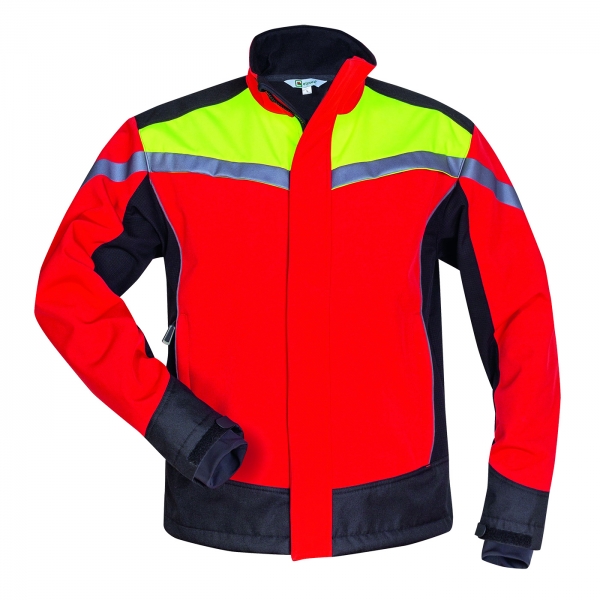 Softshelljacke rot/gelb/schwarz