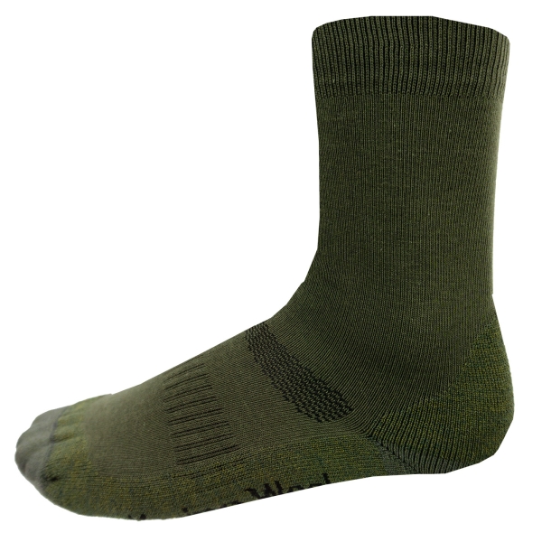 Merino Trekking Socken oliv/schwarz