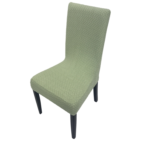 Stuhlhusse Geometric 2er Pack grün