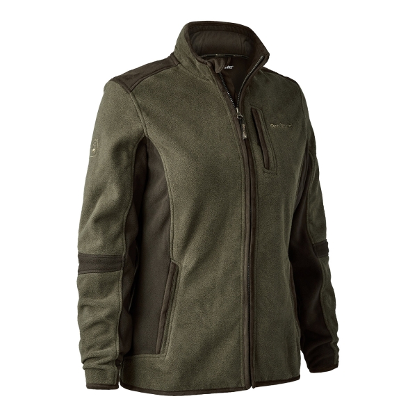 Damen Fleecejacke Lady Pam Bonded oliv/braun