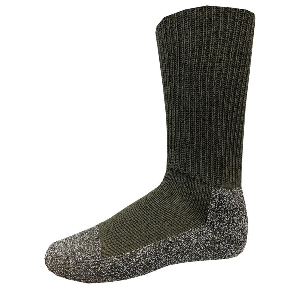 Socken ohne Gummi oliv/grau