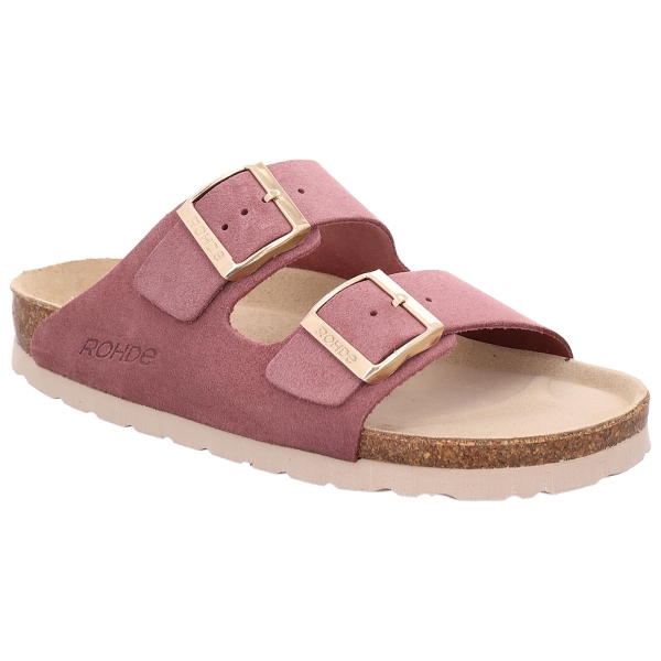 Damen Veloursleder-Pantolette Alba violett