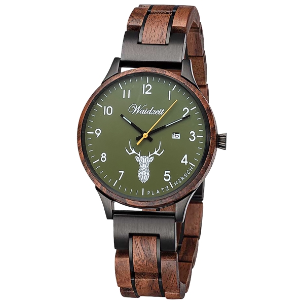 Herrenuhr Hubertus mit Holzarmband