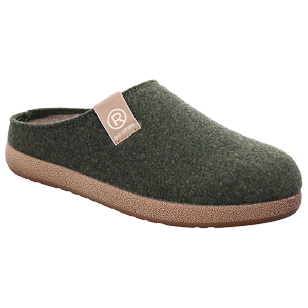 Damen Softfilz Pantolette Tortora oliv