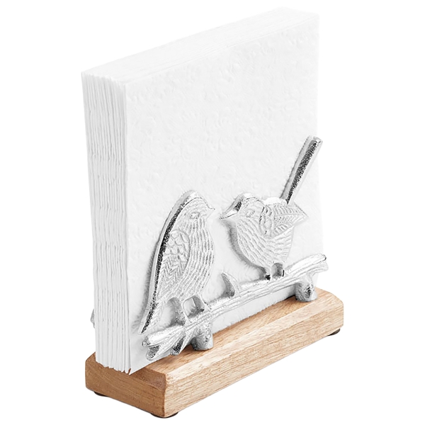 Serviettenhalter Vögel silber
