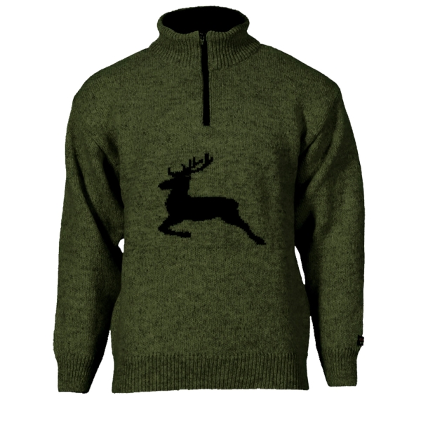 Stricktroyer Hirsch oliv/schwarz
