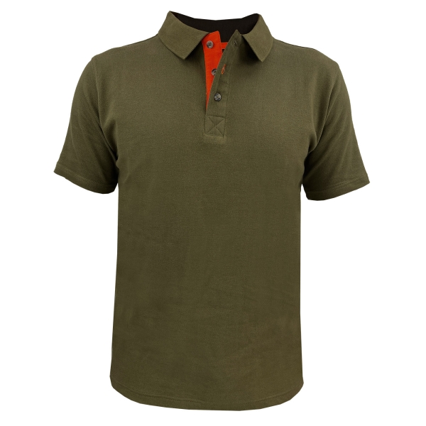 Polo-Shirt Oak oliv/orange