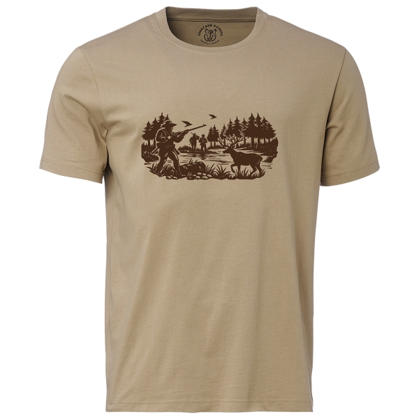 T-Shirt Bei der Jagd beige/braun