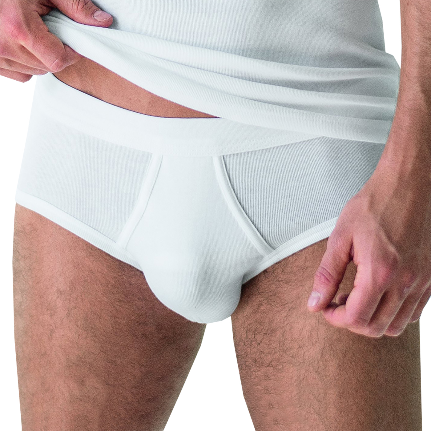 Ammann Herren Slip Feinripp Premium - 100% Baumwolle, Weicher Bund, Öko-Tex Zertifiziert, Waschbar Bis 95°C