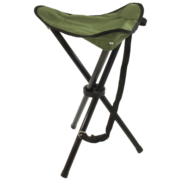 Dreibeinhocker Travelchair oliv/schwarz