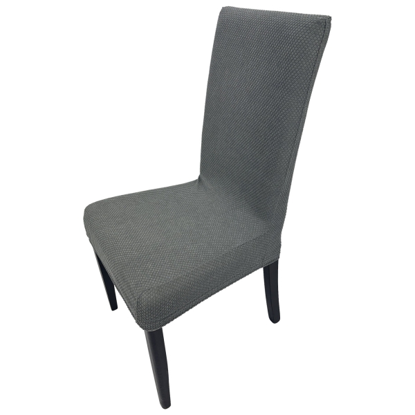 Stuhlhusse Punkte 2er Pack grau