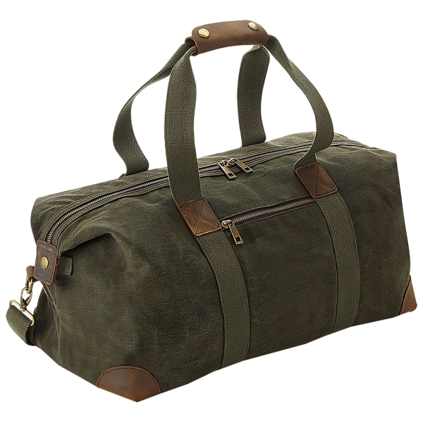 Heritage waxed canvas Reisetasche oliv