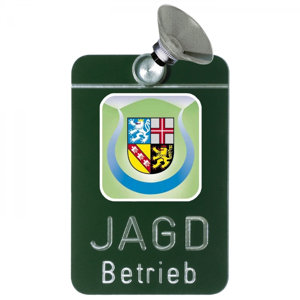 Autoschild Jagdbetrieb Saarland