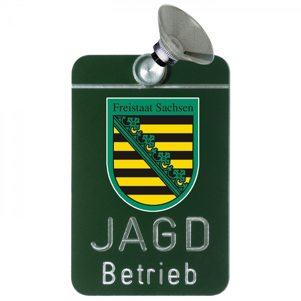 Autoschild Jagdbetrieb Sachsen