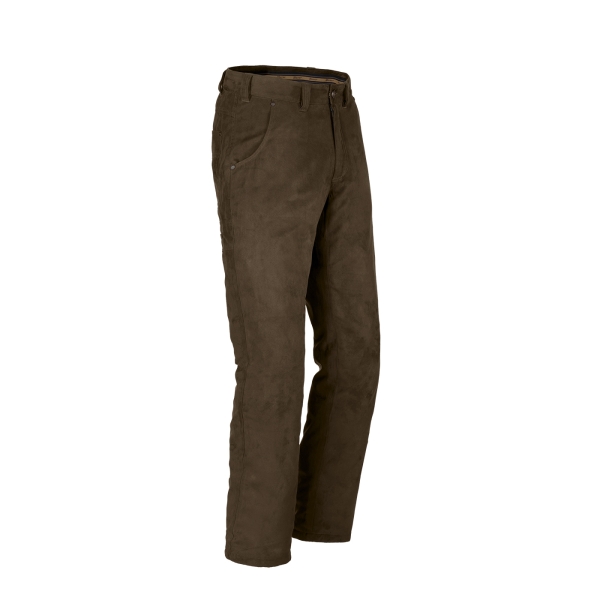 Jagdhose in Veloursleder-Optik braun