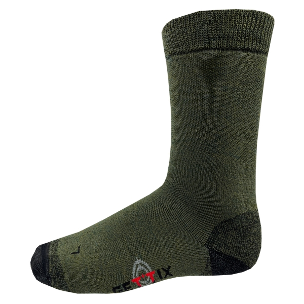 Merino Trekking Winter-Socken oliv/schwarz