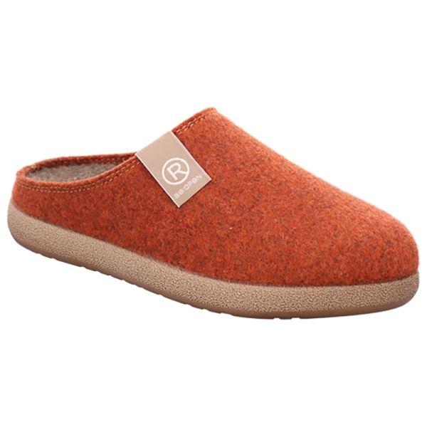 Damen Softfilz Pantolette Tortora rostrot