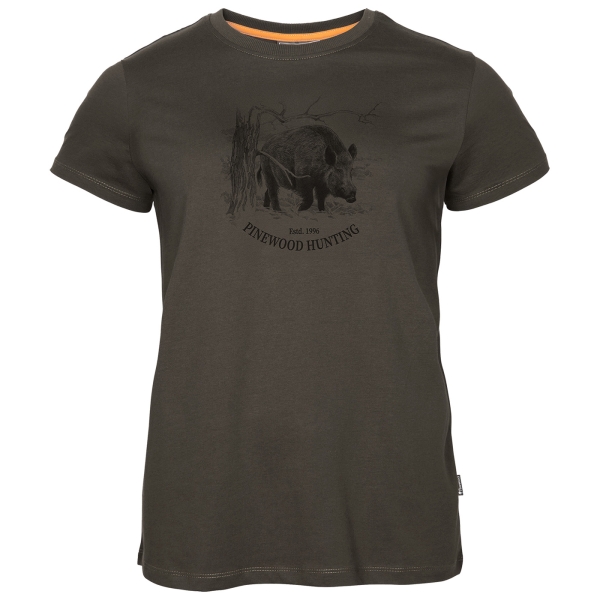 Damen T-Shirt Wild Boar braun