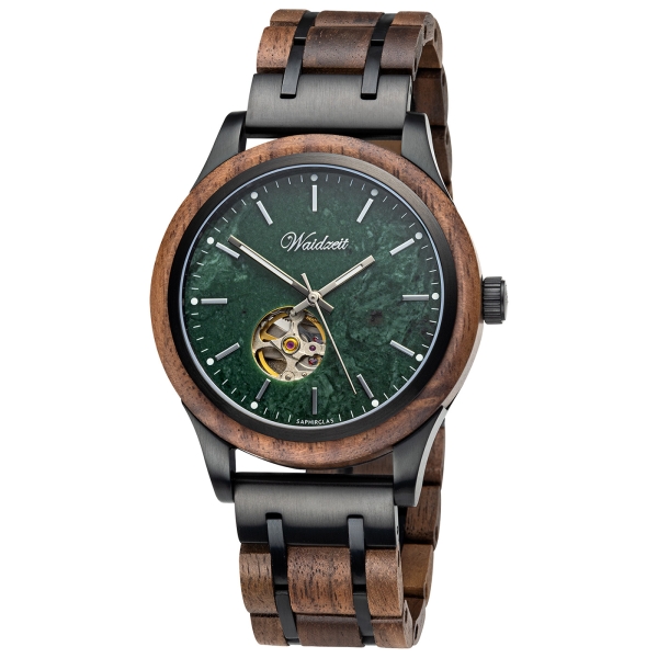 Automatik Herrenuhr mit Holzband