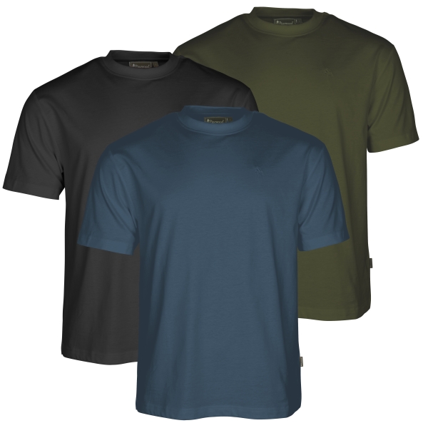 T-Shirts 3er Pack blau/oliv/schwarz