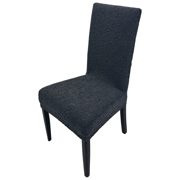 Stuhlhusse Ornament 2er Pack grau