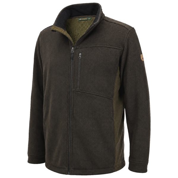 Fleecejacke Brilon mit Teddyfutter braun/oliv