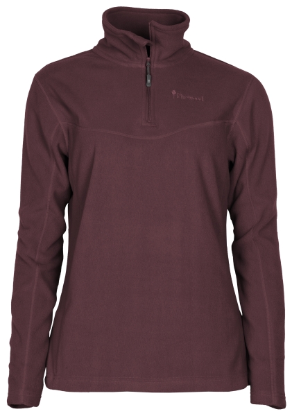 Damen Fleece-Troyer Tiveden bordeaux