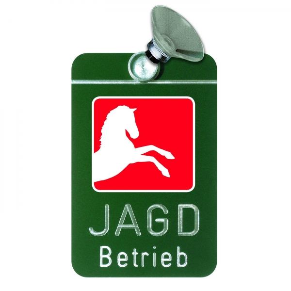 Autoschild Jagdbetrieb Niedersachsen