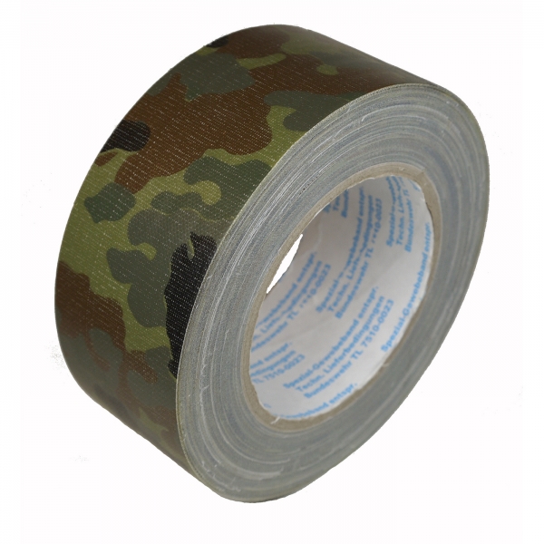 BW Panzer-Klebeband, 5 cm breit, flecktarn, 25 Meter