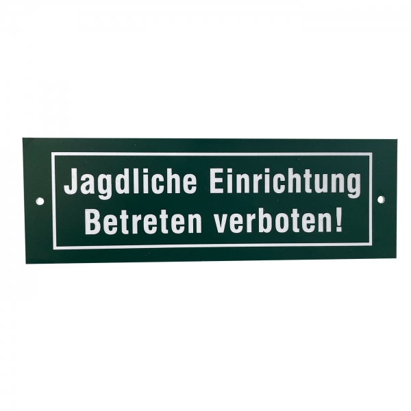 Schild Jagdliche Einrichtung