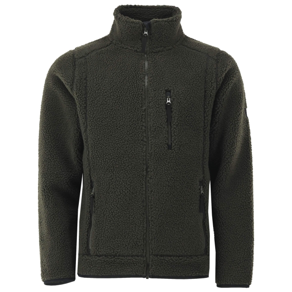 Teddy-Fleecejacke oliv