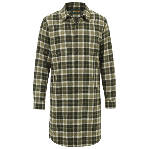 Flanell-Schlupfhemd oliv/grün/beige
